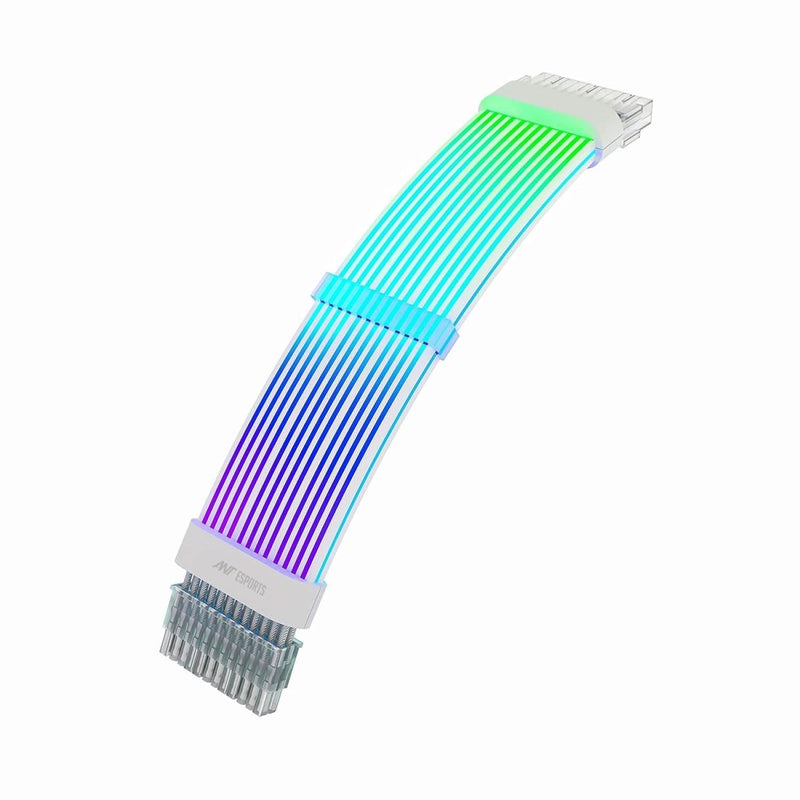 ANT ESPORTS NEON GLOW 24PIN ARGB PSU 18AWG CABLE EXTENSION - SWIFT PERIPHERALS1090040