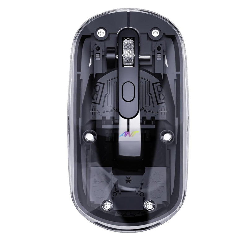 ANT ESPORTS OM140 PRO ULTRA LIGHTWEIGHT TRANSPARENT WIRELESS 2.4GZ BLUETOOTH MOUSE - SWIFT PERIPHERALSANTR0001