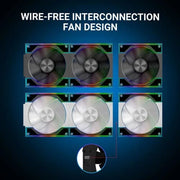 ANT ESPORTS QUARTZFLOW 120MM 3 IN 1 ARGB CASE FAN KIT BLACK - SWIFT PERIPHERALS1091938