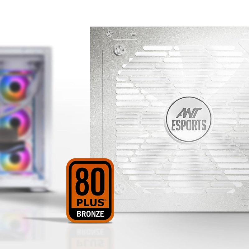 ANT ESPORTS RX650 650 WATT 80 PLUS BRONZE CERTIFIED POWER SUPPLY - WHITE - SWIFT PERIPHERALS1093163