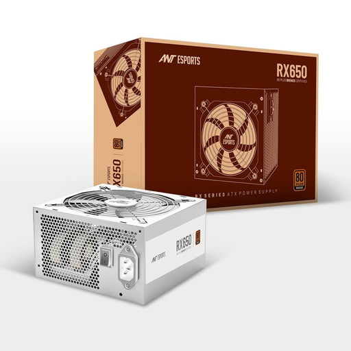 ANT ESPORTS RX650 650 WATT 80 PLUS BRONZE CERTIFIED POWER SUPPLY - WHITE - SWIFT PERIPHERALS1093163