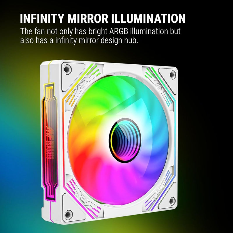 ANT ESPORTS SCIFLOW ARGB WHITE CABINET FAN TRIPLE PACK - SWIFT PERIPHERALS1090039