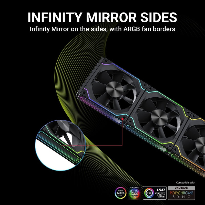 ANT ESPORTS SHIFTFLOW 120MM 3 IN 1 ARGB CASE FAN KIT BLACK - SWIFT PERIPHERALS1091936