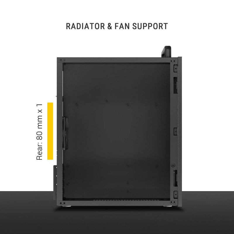 ANT ESPORTS SI10 MID TOWER (M - ATX,M - ITX) BLACK CABINET 3X120MM FANS - SWIFT PERIPHERALSAESP0369