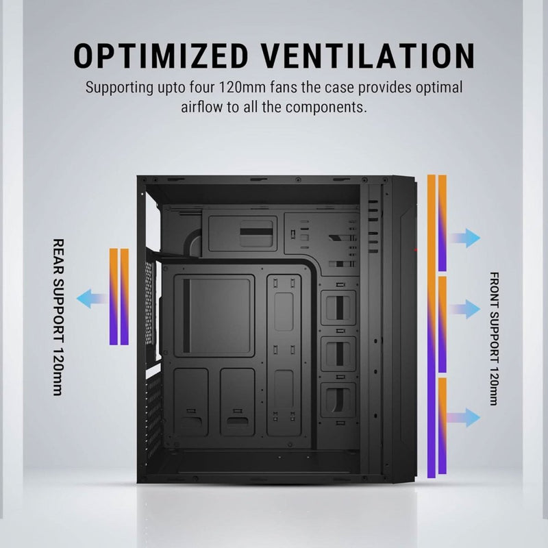 ANT ESPORTS SI27 (ATX) MID TOWER CABINET (BLACK) - SWIFT PERIPHERALS1089501