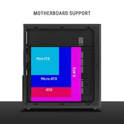 ANT ESPORTS SI30 MID TOWER (ATX/M - ATX/M - ITX) BLACK CABINET WITH 3X120MM FANS - SWIFT PERIPHERALSAESP0368