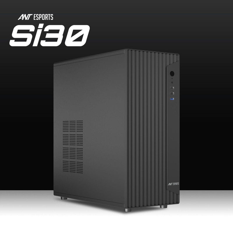 ANT ESPORTS SI30 MID TOWER (ATX/M - ATX/M - ITX) BLACK CABINET WITH 3X120MM FANS - SWIFT PERIPHERALSAESP0368