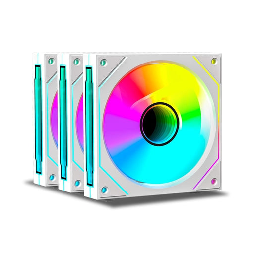 ANT ESPORTS STACKERFLOW KIT 120MM 3 - IN - 1 CASE FAN KIT ARGB (WHITE) - SWIFT PERIPHERALS1091935