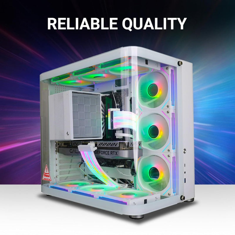 ANT ESPORTS STACKERFLOW KIT 120MM 3 - IN - 1 CASE FAN KIT ARGB (WHITE) - SWIFT PERIPHERALS1091935