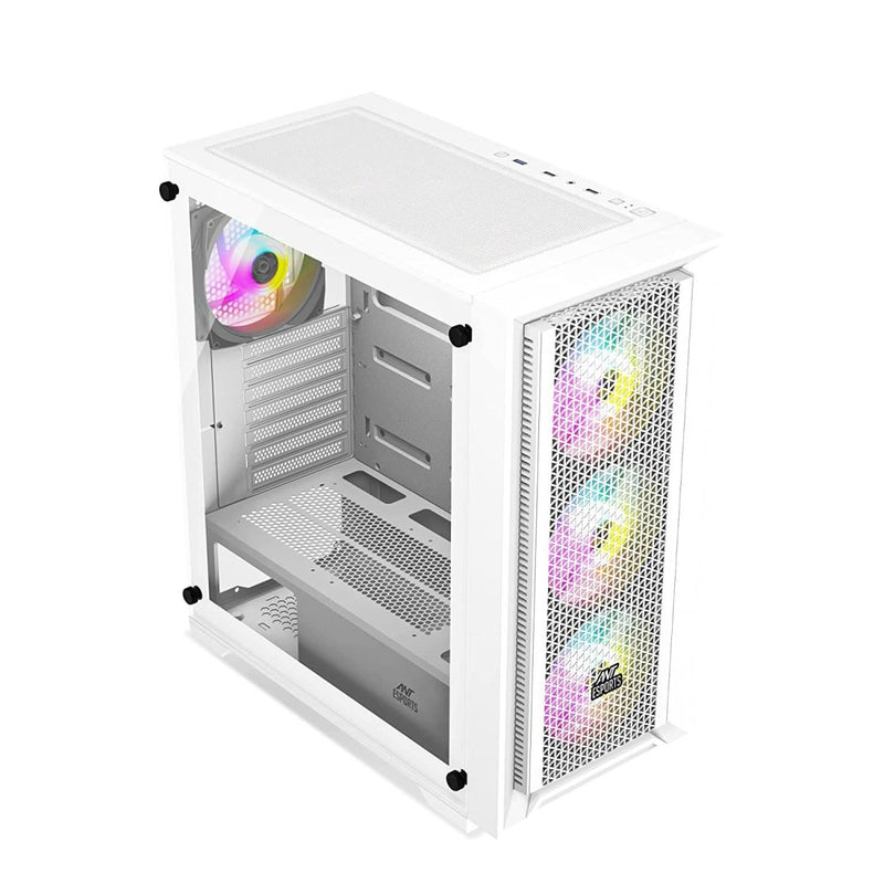 ANT ESPORTS SX7 MID - TOWER ATX CABINET WHITE - SWIFT PERIPHERALS1085115