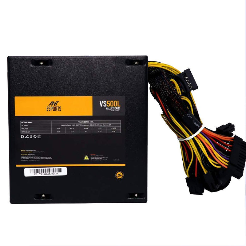 Ant Esports VS500L 500W Non - Modular 80 Plus Bronze SMPS Power Supply - SWIFT PERIPHERALSVS500L