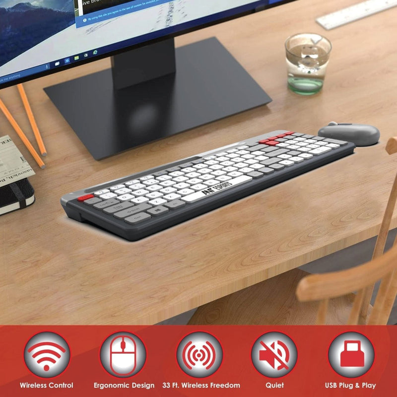 ANT ESPORTS WIRELESS KEYBOARD AND MOUSE COMBO (GARY) WKM22 (ETA - SD - 20221009069)(ETA - SD - 20221009067) - SWIFT PERIPHERALSAEPP0179
