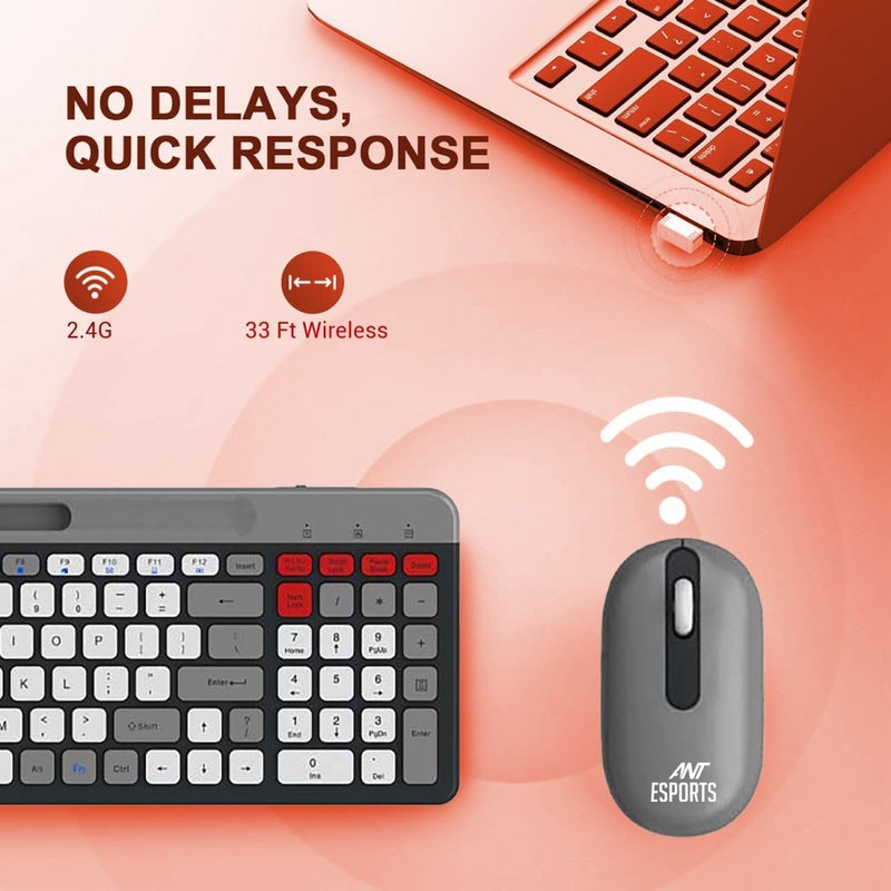 ANT ESPORTS WIRELESS KEYBOARD AND MOUSE COMBO (GARY) WKM22 (ETA - SD - 20221009069)(ETA - SD - 20221009067) - SWIFT PERIPHERALSAEPP0179