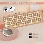 ANT ESPORTS WIRELESS RETRO KEYBOARD AND MOUSE COMBO (BROWN) WKM44 - SWIFT PERIPHERALSAEPP0185