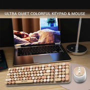ANT ESPORTS WIRELESS RETRO KEYBOARD AND MOUSE COMBO (BROWN) WKM44 - SWIFT PERIPHERALSAEPP0185