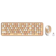 ANT ESPORTS WIRELESS RETRO KEYBOARD AND MOUSE COMBO (BROWN) WKM44 - SWIFT PERIPHERALSAEPP0185