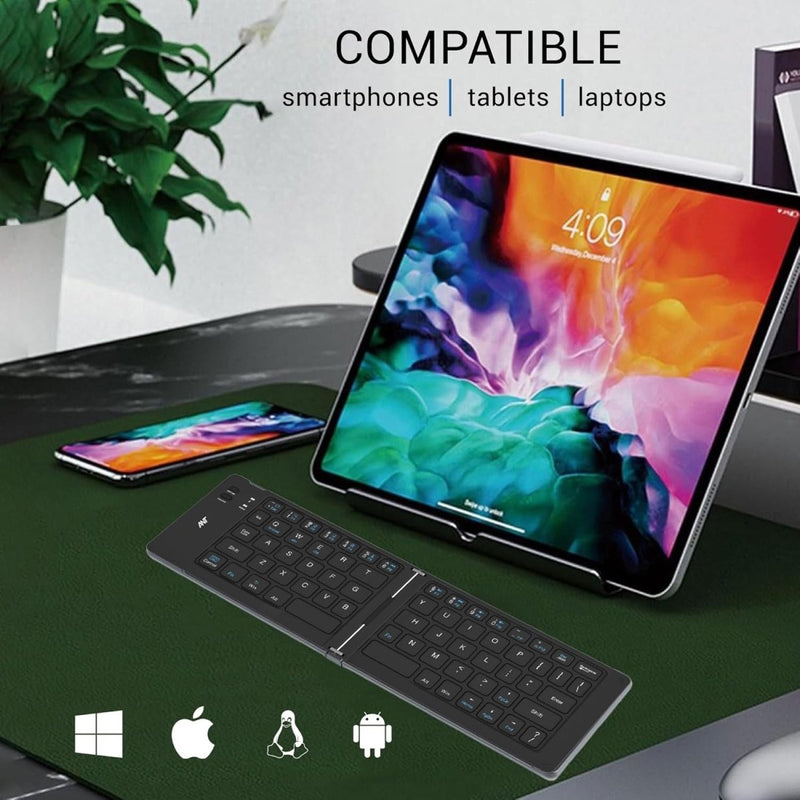 ANT ESPORTS WK150 FOLDABLE BLUETOOTH KEYBOARD BLACK (R - 41285455) (ETA - SD - 20241110951) - SWIFT PERIPHERALSANTP0043