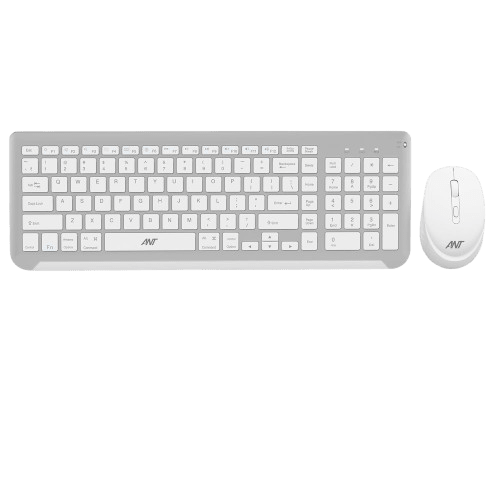ANT ESPORTS WK250 PROFESSIONAL WIRELESS KEYBOARD & MOUSE COMBO WHITE SILVER (R - 41285455) (ETA - SD - 20241110955) (ETA - SD - 20241111000) - SWIFT PERIPHERALSANTP0045