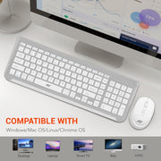 ANT ESPORTS WK250 PROFESSIONAL WIRELESS KEYBOARD & MOUSE COMBO WHITE SILVER (R - 41285455) (ETA - SD - 20241110955) (ETA - SD - 20241111000) - SWIFT PERIPHERALSANTP0045