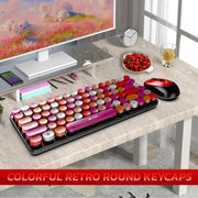 ANT ESPORTS WKM33 WIRELESS RETRO KEYBOARD AND MOUSE COMBO (CHERRY RED) R - 41211141, ETA - SD - 20221009067, ETA - SD - 20221009069 - SWIFT PERIPHERALSAEPP0191