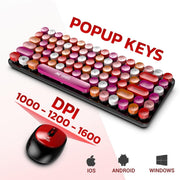 ANT ESPORTS WKM33 WIRELESS RETRO KEYBOARD AND MOUSE COMBO (CHERRY RED) R - 41211141, ETA - SD - 20221009067, ETA - SD - 20221009069 - SWIFT PERIPHERALSAEPP0191