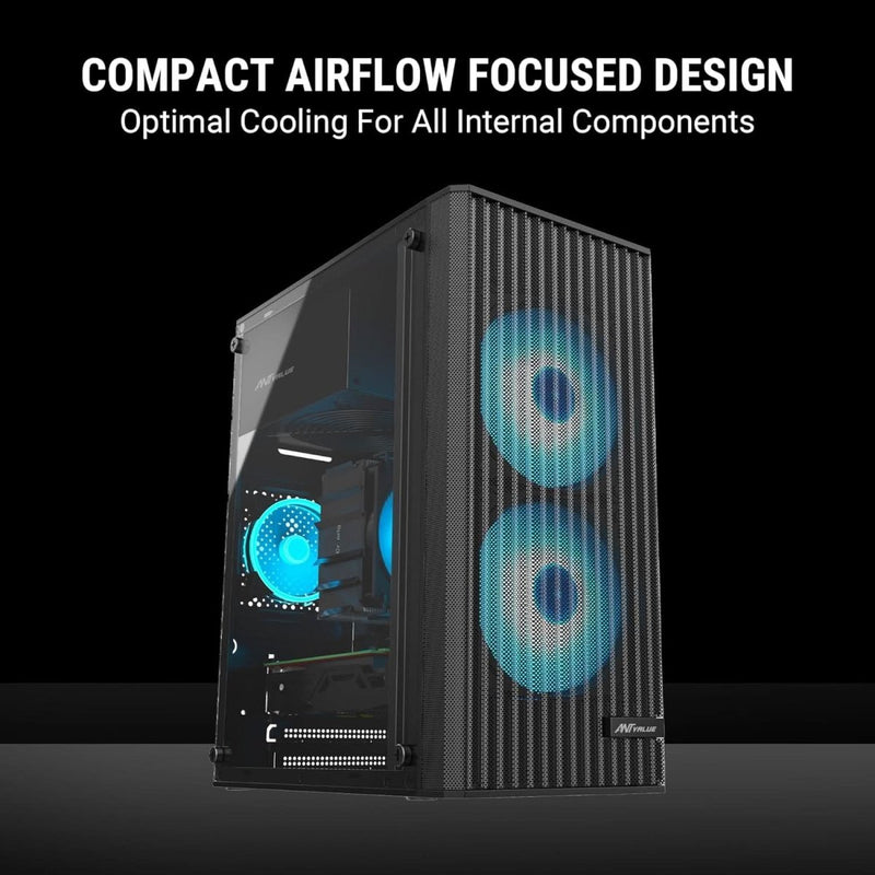 ANT ESPORTS ZEN WOOD C3 (ATX) MID TOWER CABINET (BLACK) - SWIFT PERIPHERALS1090605