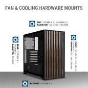 ANT ESPORTS ZEN WOOD C3 (ATX) MID TOWER CABINET (BLACK) - SWIFT PERIPHERALS1090605