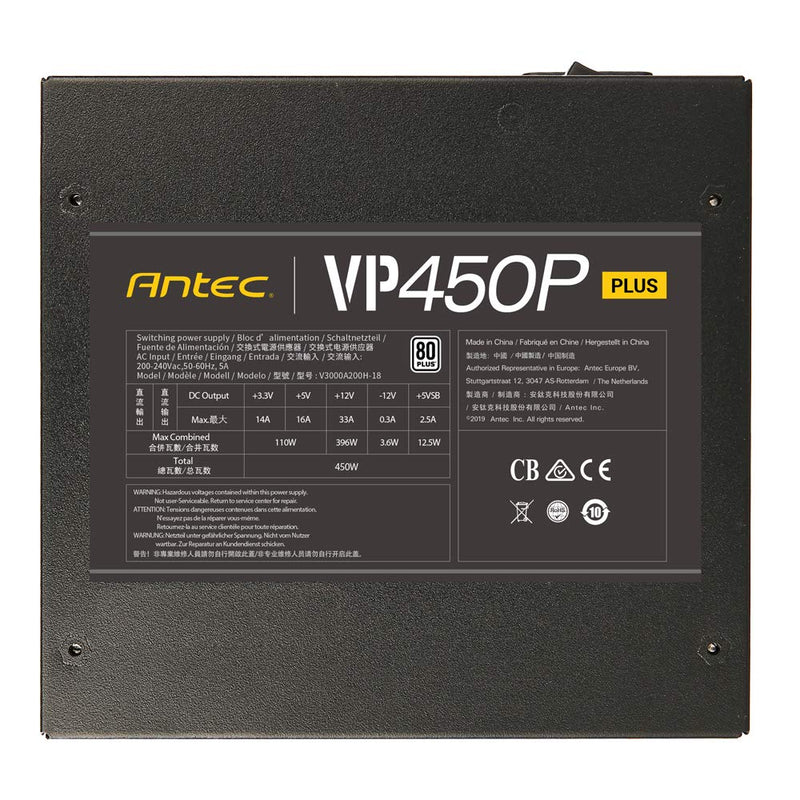 ANTEC 450W VP450P PLUS 80 PLUS STANDARD NON MODULAR SMPS - SWIFT PERIPHERALS101770