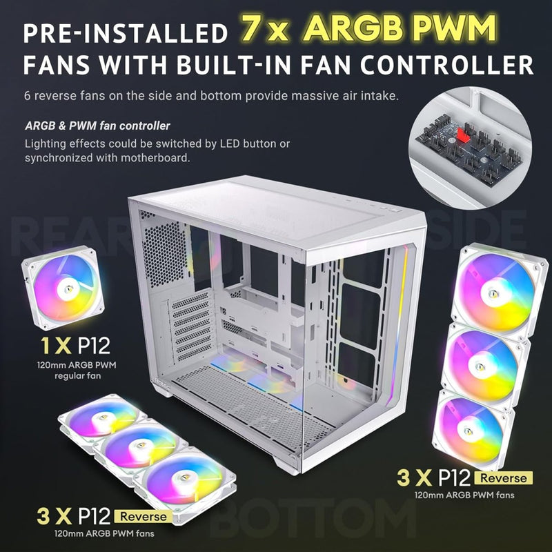 ANTEC C5 ARGB (ATX) MID TOWER CABINET (WHITE) - SWIFT PERIPHERALS1093493