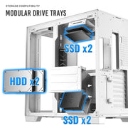 ANTEC C8 ALUMINUM WHITE E - ATX FULL TOWER CASE - SWIFT PERIPHERALS1093534