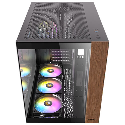 ANTEC CX800 WOOD ARGB MID TOWER TEMPERED GLASS PC GAMING CASE (BLACK) - SWIFT PERIPHERALS1093722