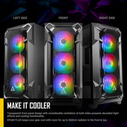ANTEC DF600 FLUX ARGB (ATX) MID TOWER CABINET (BLACK) - SWIFT PERIPHERALS0-761345-80060-0