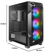 ANTEC DF600 FLUX ARGB (ATX) MID TOWER CABINET (BLACK) - SWIFT PERIPHERALS0-761345-80060-0