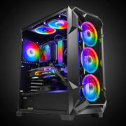 Antec DF600 Flux ARGB Tempered Glass Side Panel ATX Mid Tower Gaming Cabinet - Black - SWIFT PERIPHERALS‎DF600-FLUX