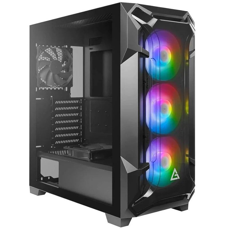 Antec DF600 Flux ARGB Tempered Glass Side Panel ATX Mid Tower Gaming Cabinet - Black - SWIFT PERIPHERALS‎DF600-FLUX