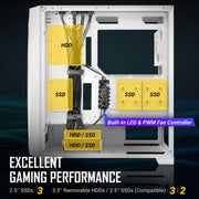 ANTEC DF700 FLUX MID - TOWER ATX CABINET WHITE - SWIFT PERIPHERALS1084528