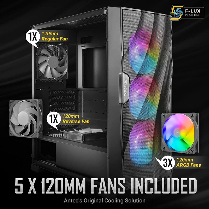 ANTEC DF700 FLUX MID - TOWER CABINET BLACK - SWIFT PERIPHERALS105283
