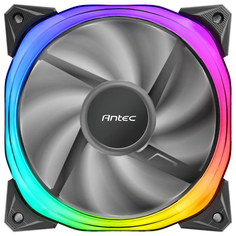 ANTEC FUSION 120 ARGB BLACK - 120MM ARGB CABINET FAN (SINGLE PACK) - SWIFT PERIPHERALS0-761345-57009-1