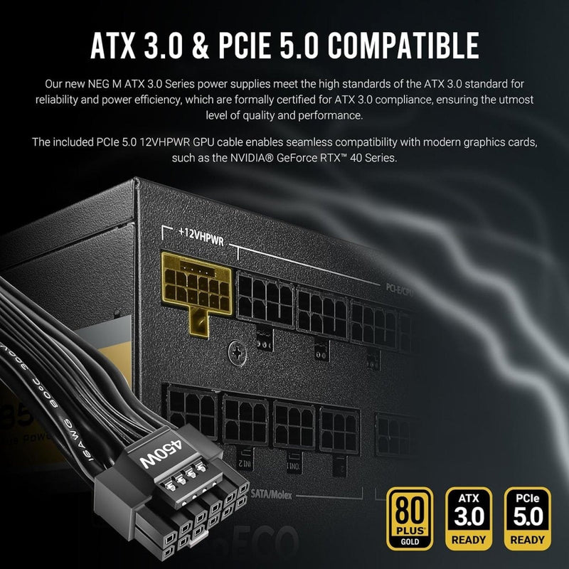ANTEC NEOECO 850W NE850M 80 PLUS GOLD FULLY MODULAR SMPS - SWIFT PERIPHERALS104405