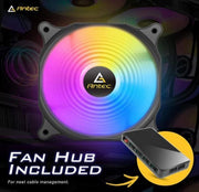 ANTEC NEON 120 PWM ARGB CABINET FAN - SWIFT PERIPHERALS0-761345-40024-4