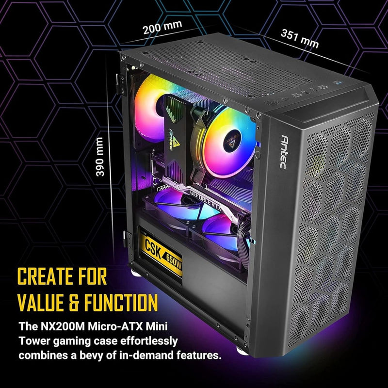 ANTEC NX200 MID - TOWER RGB CABINET - SWIFT PERIPHERALS100304
