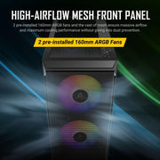 ANTEC NX416L ARGB (ATX) MID TOWER CABINET (BLACK) - SWIFT PERIPHERALS0-761345-10002-1