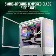 ANTEC NX416L ARGB (ATX) MID TOWER CABINET (WHITE) - SWIFT PERIPHERALS0-761345-10016-8
