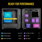 ANTEC NX800 MID - TOWER ATX CABINET - SWIFT PERIPHERALS100310