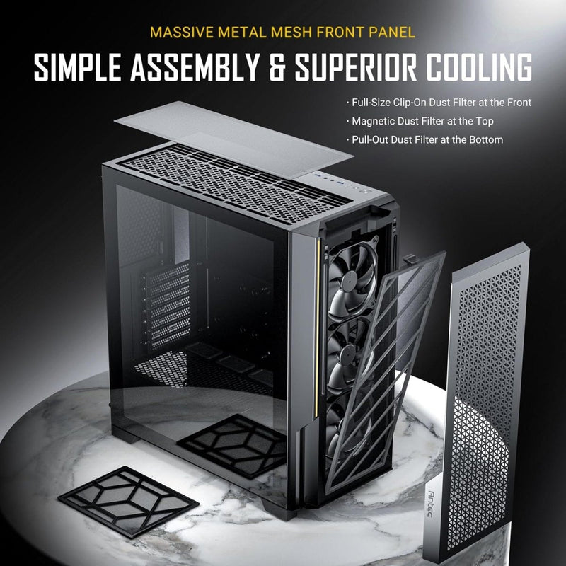 ANTEC P20C (E - ATX) MID TOWER CABINET (BLACK) - SWIFT PERIPHERALS0-761345-80103-4