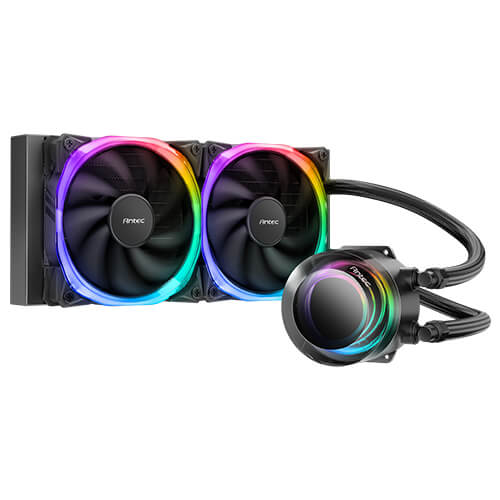 ANTEC VORTEX 240 LUM ARGB 240MM CPU LIQUID COOLER (BLACK) - SWIFT PERIPHERALS1093540