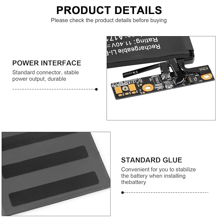 Apple A1713 Original OEM 54.5Whr 3800mAh 11.4V 3 Cell Laptop Battery for MacBook Models - SWIFT PERIPHERALSA1713-OEM