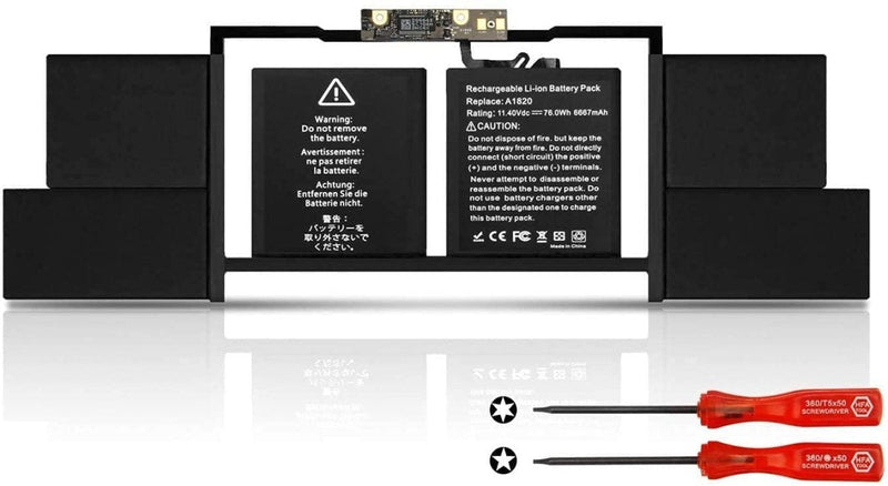 Apple A1820 Original OEM 76Whr 6600mAh 11.4V 6 Cell Laptop Battery for Select Apple Laptops - SWIFT PERIPHERALSA1820-OEM