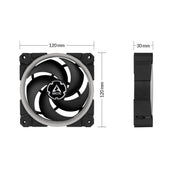 ARCTIC BioniX P120 A - RGB PWM 120mm CPU Case Cooling Fan Pack of 3 with Controller - SWIFT PERIPHERALSACFAN00156A