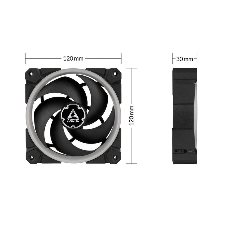 ARCTIC BioniX P120 A - RGB PWM 120mm CPU Case Cooling Fan Pack of 3 with Controller - SWIFT PERIPHERALSACFAN00156A